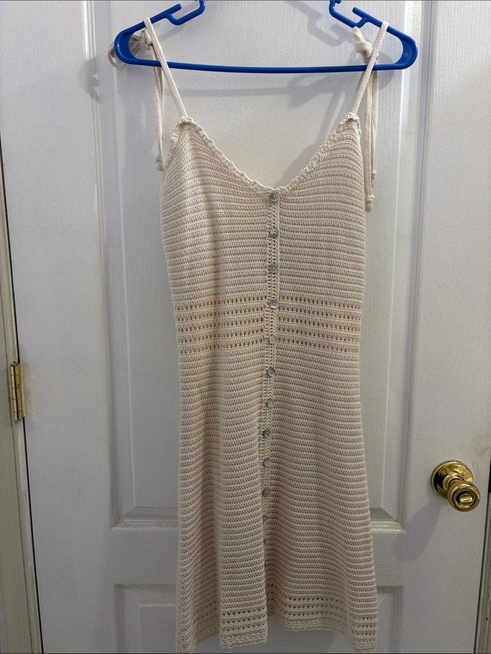 Crochet Button-Front Dress